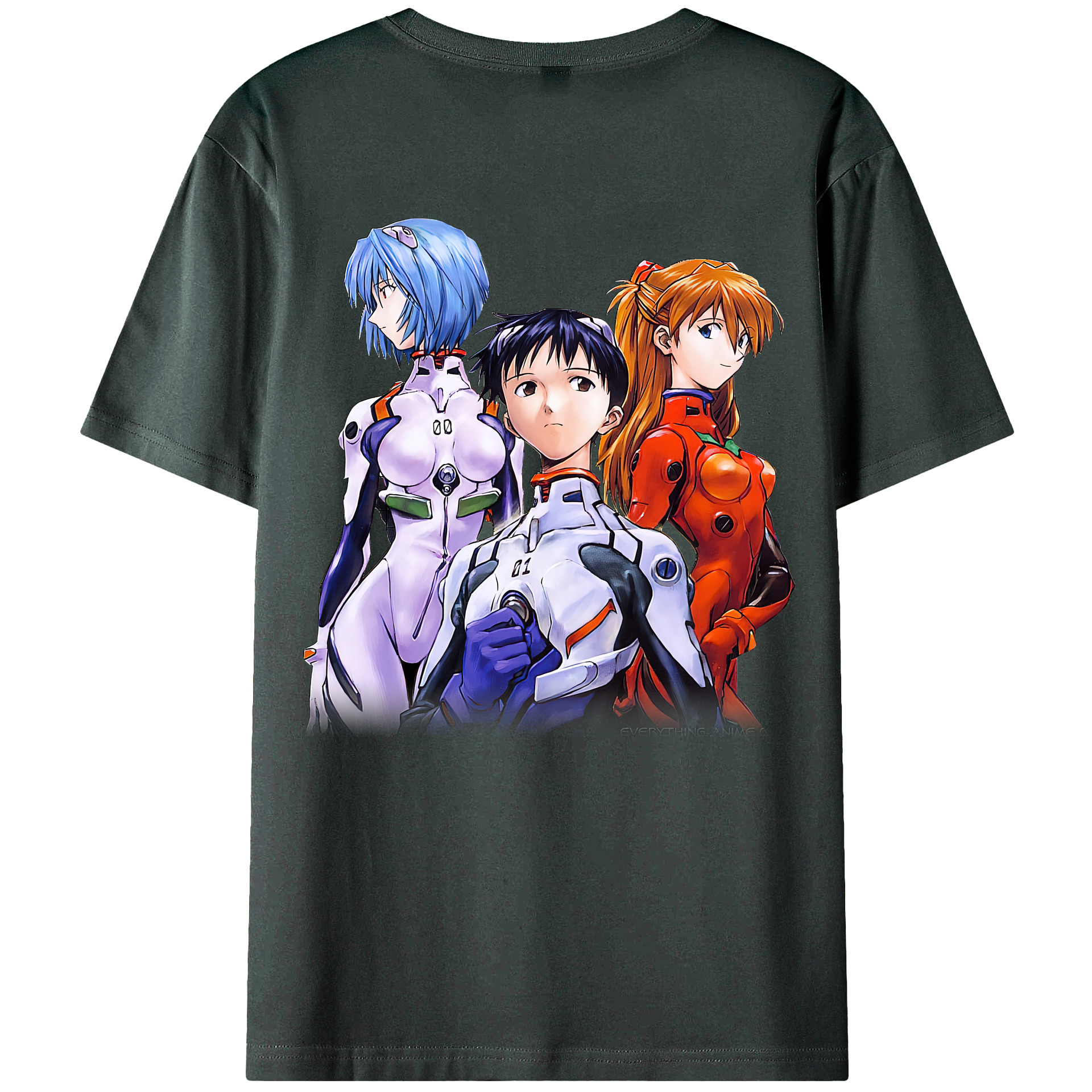 （画像用） EVA 新世紀エヴァンゲリオン 綿100％ メンズ半袖Tシャツ（バックプリント） 通気性